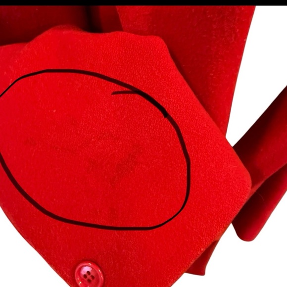 ELLIOTT LAUREN Vintage Red Wool Double Breasted Blazer Jacket Size 12 - Picture 4 of 9